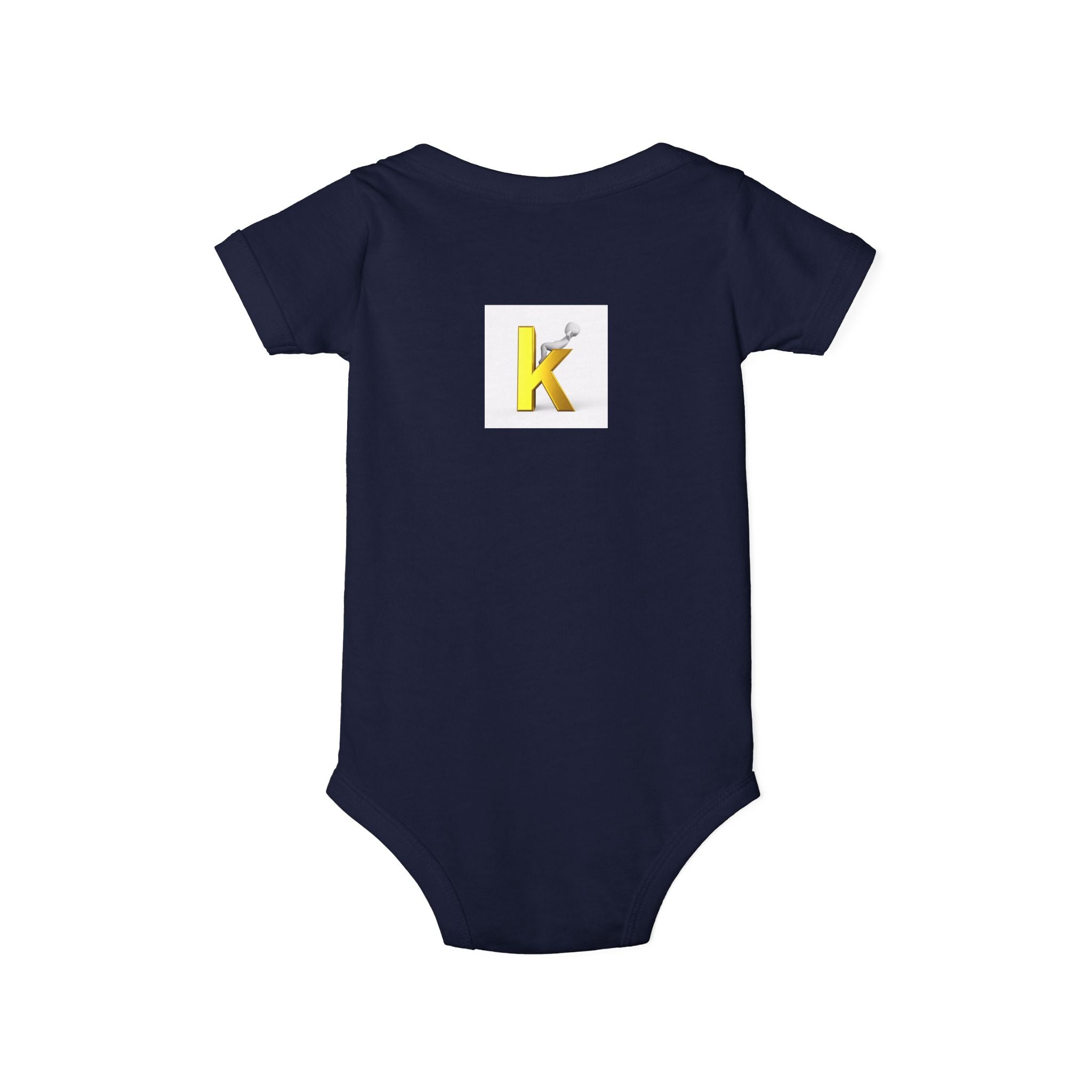 Yellow Letter K Initial Onesie | Infant One Piece