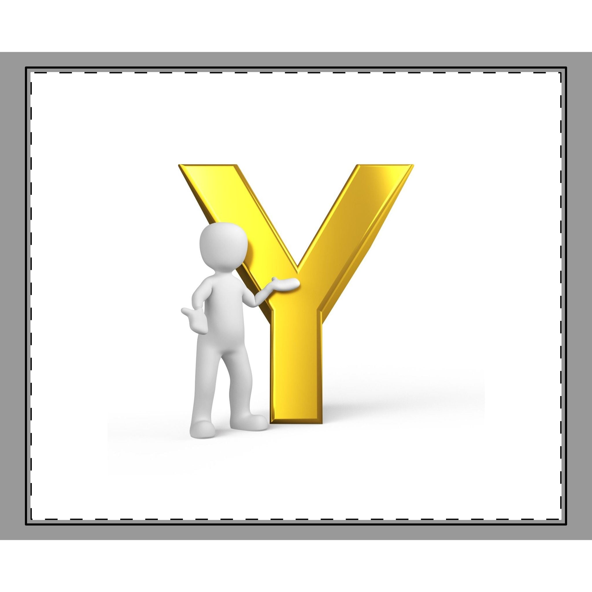 Golden Letter Y Illustration Woven-Style Coverlet | Monogram Initial Throw