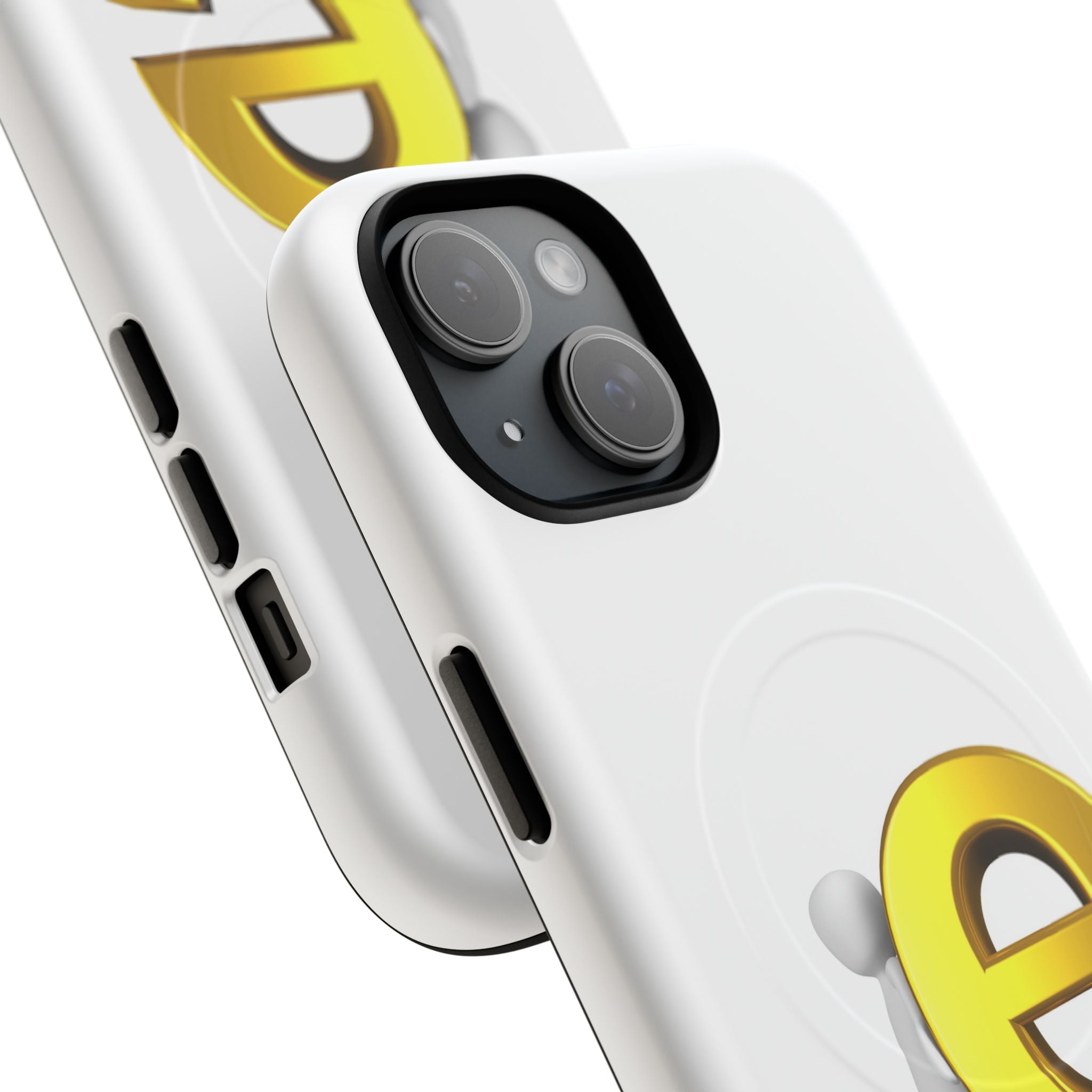 3D Gold Letter E Phone Case | Tough Magnetic Case