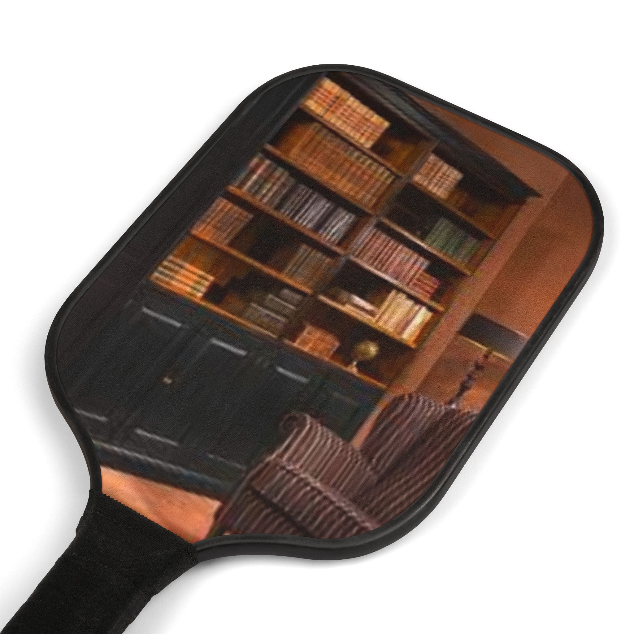 Library Bookcase Illustration Pickleball Paddle
