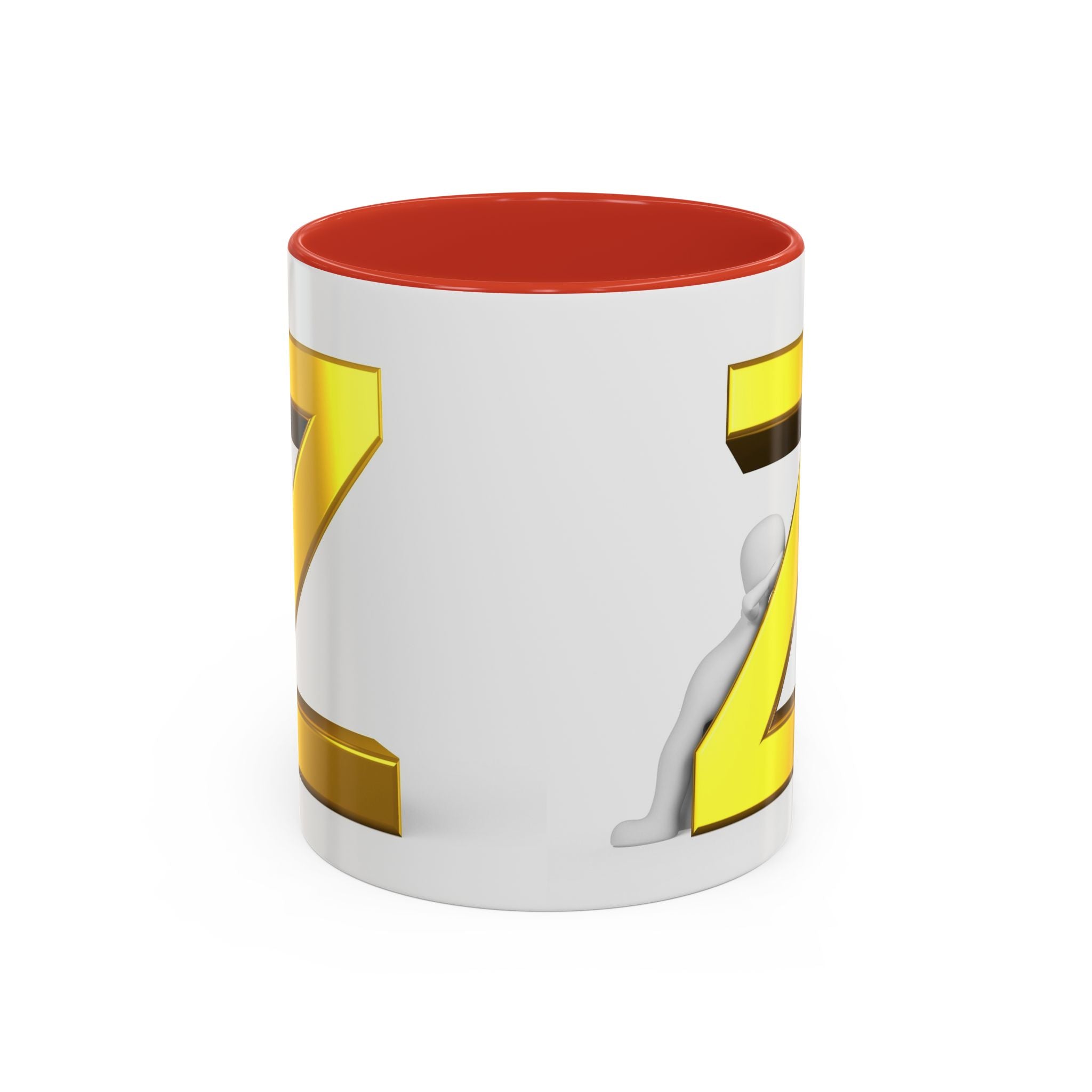 Mug lettre Z dorée | Mug à café avec anse colorée 325 ml 440 ml