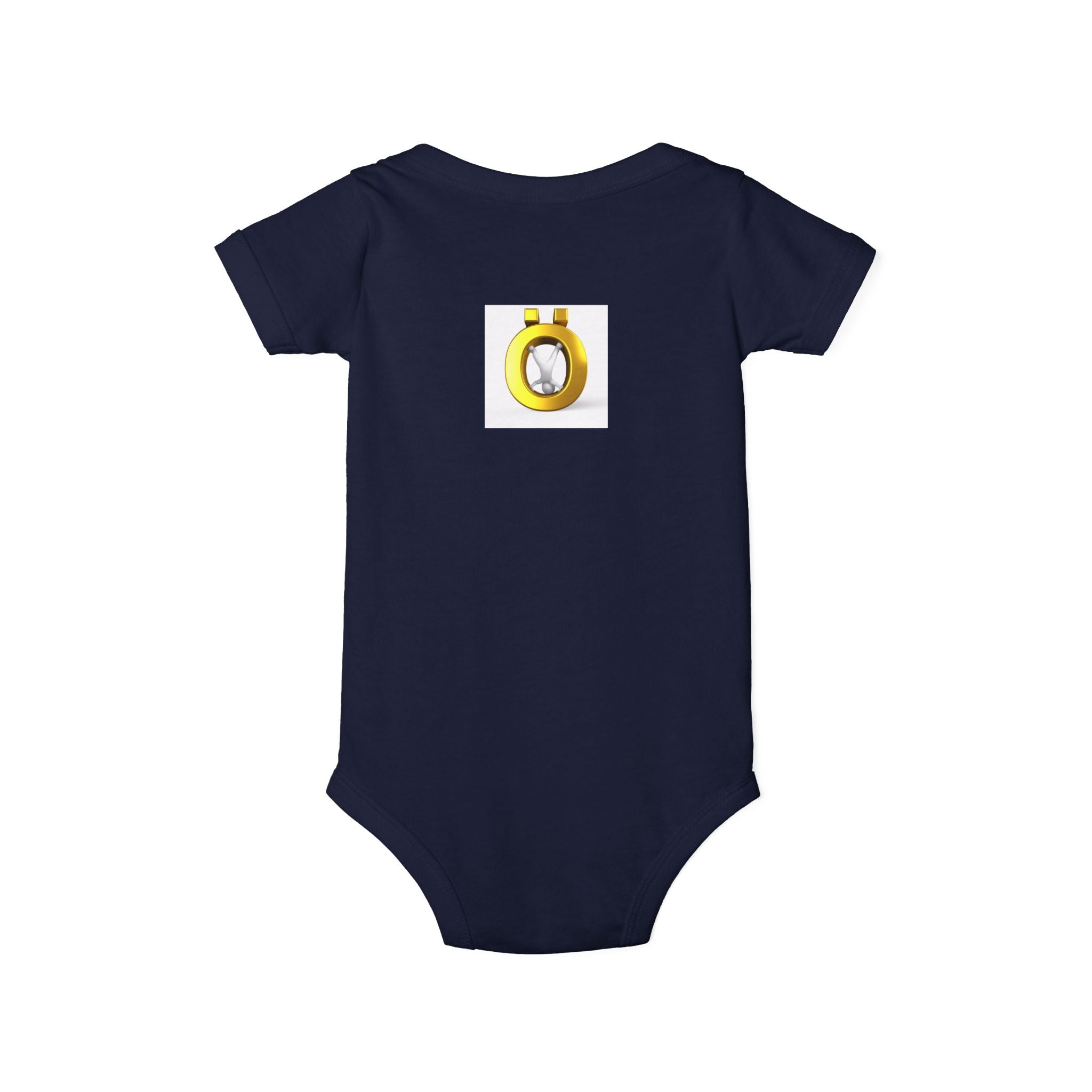 Yellow Letter Ö with Diamond Infant One-Piece | Baby Bodysuit