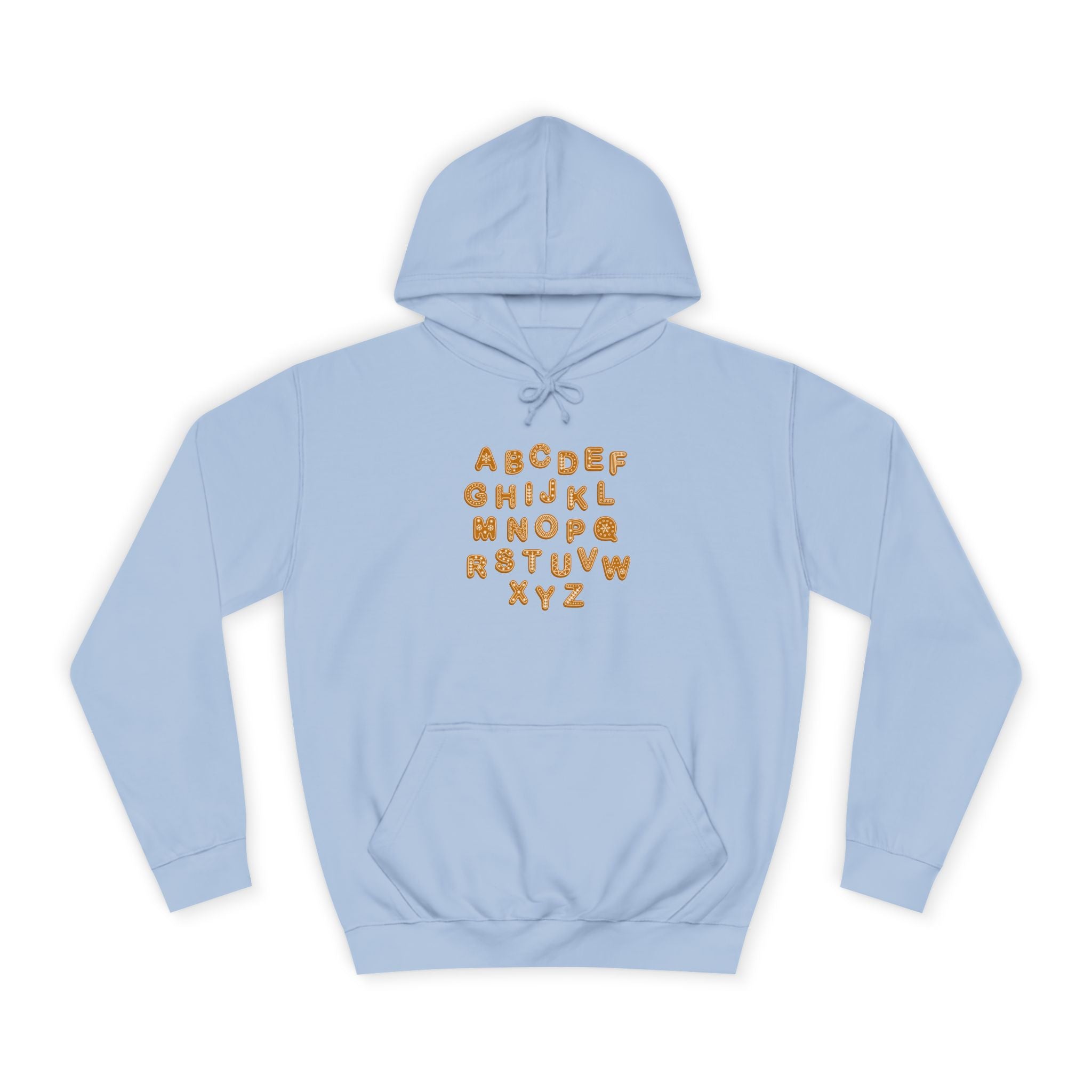 Sweat à capuche Alphabet Biscuits | Sweatshirt Lettres de A à Z Police Biscuits