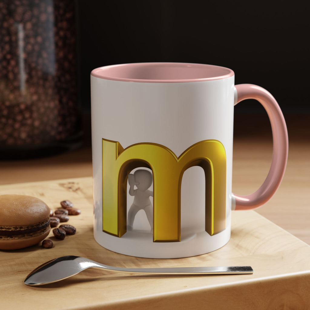 Gold Letter M Monogram Mug | Accent Coffee Mug