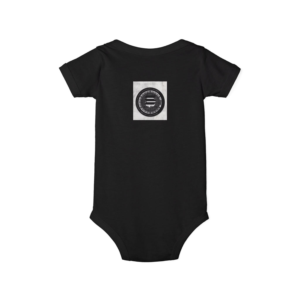 Solana Cryptocurrency Infant One Piece | Monochrome Badge Design