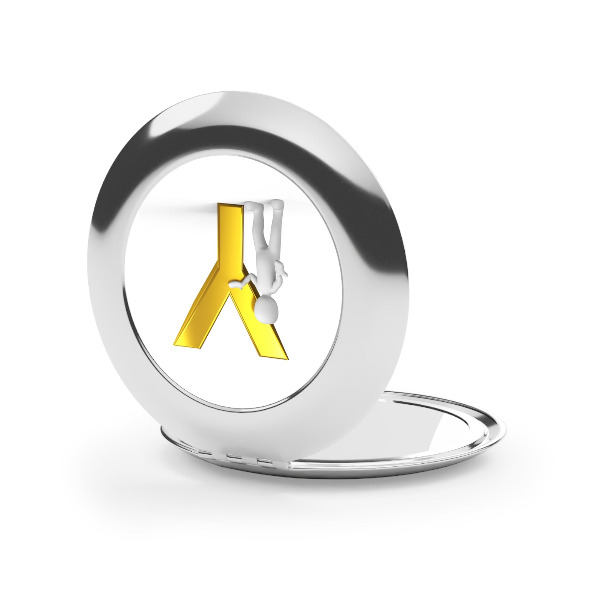 Gold Letter Y initial compact travel mirror | Monogram Makeup Mirror