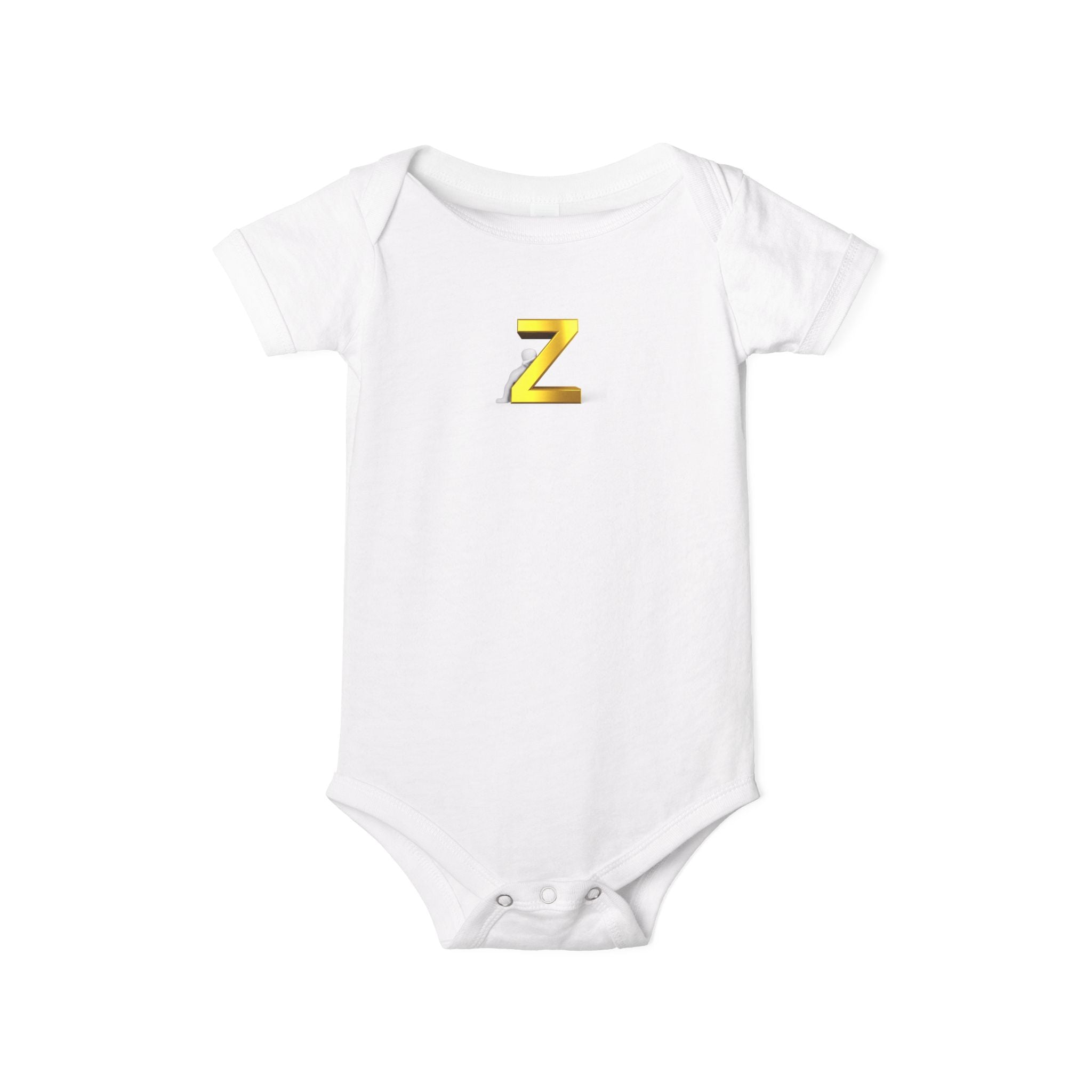 Body pour bébé avec lettre Z dorée | Body monogramme pour bébé