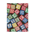 Alphabet Block Pattern Toddler Blanket | Kids ABC Nursery Throw