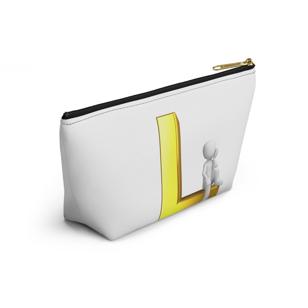 3D Letter L with Sitting Figure Accessory Pouch