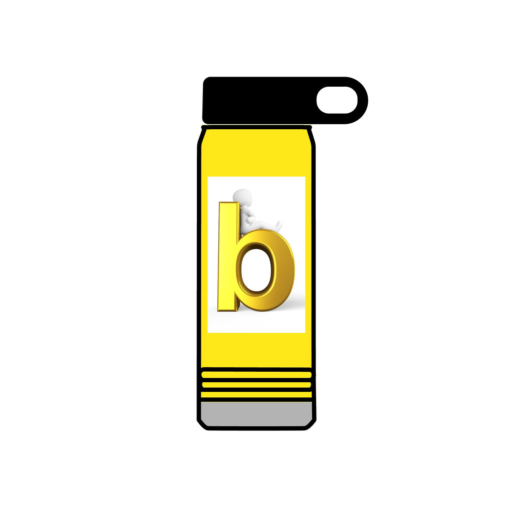Gold Letter B Monogram Water Bottle | 20oz Insulated Bottle