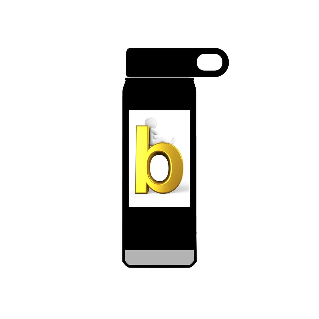 Gold Letter B Monogram Water Bottle | 20oz Insulated Bottle