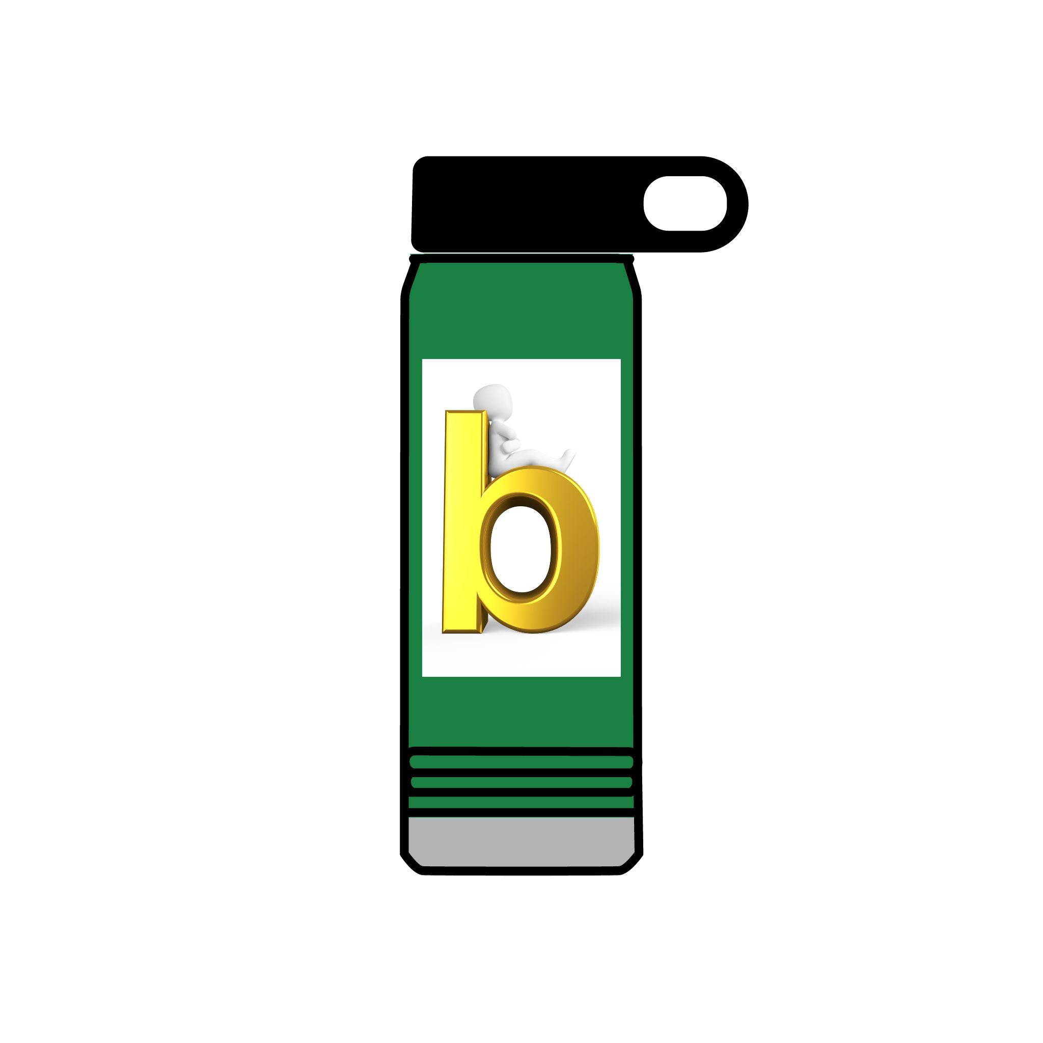Gold Letter B Monogram Water Bottle | 20oz Insulated Bottle