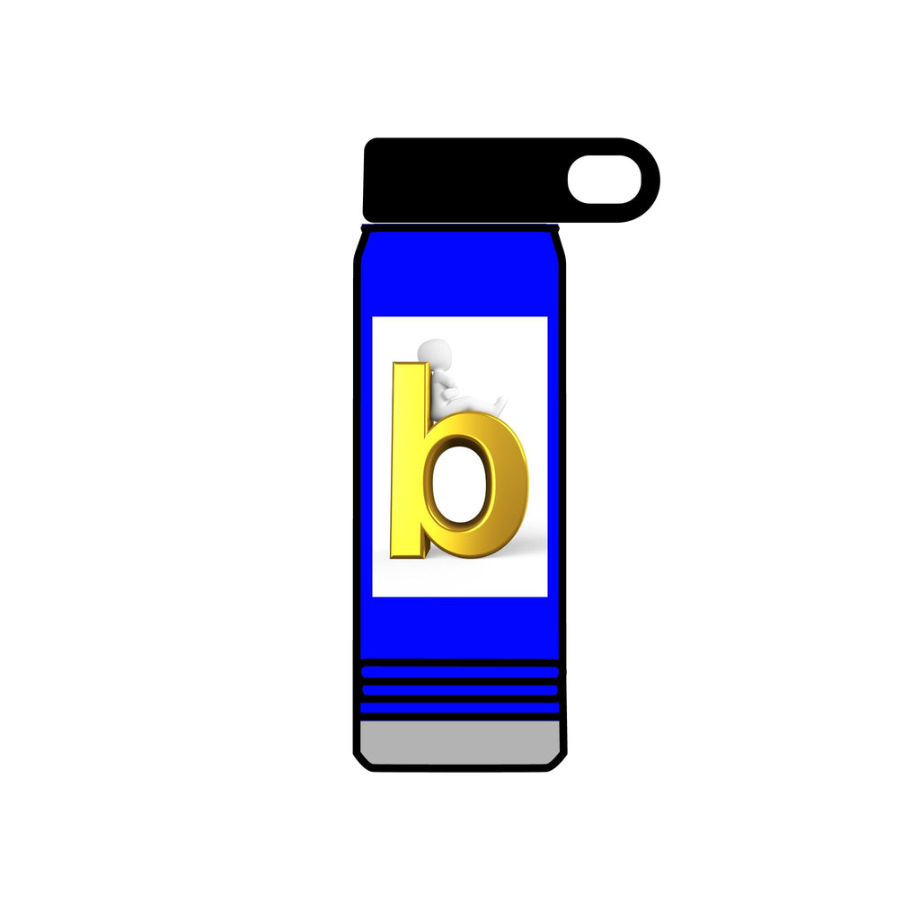 Gold Letter B Monogram Water Bottle | 20oz Insulated Bottle