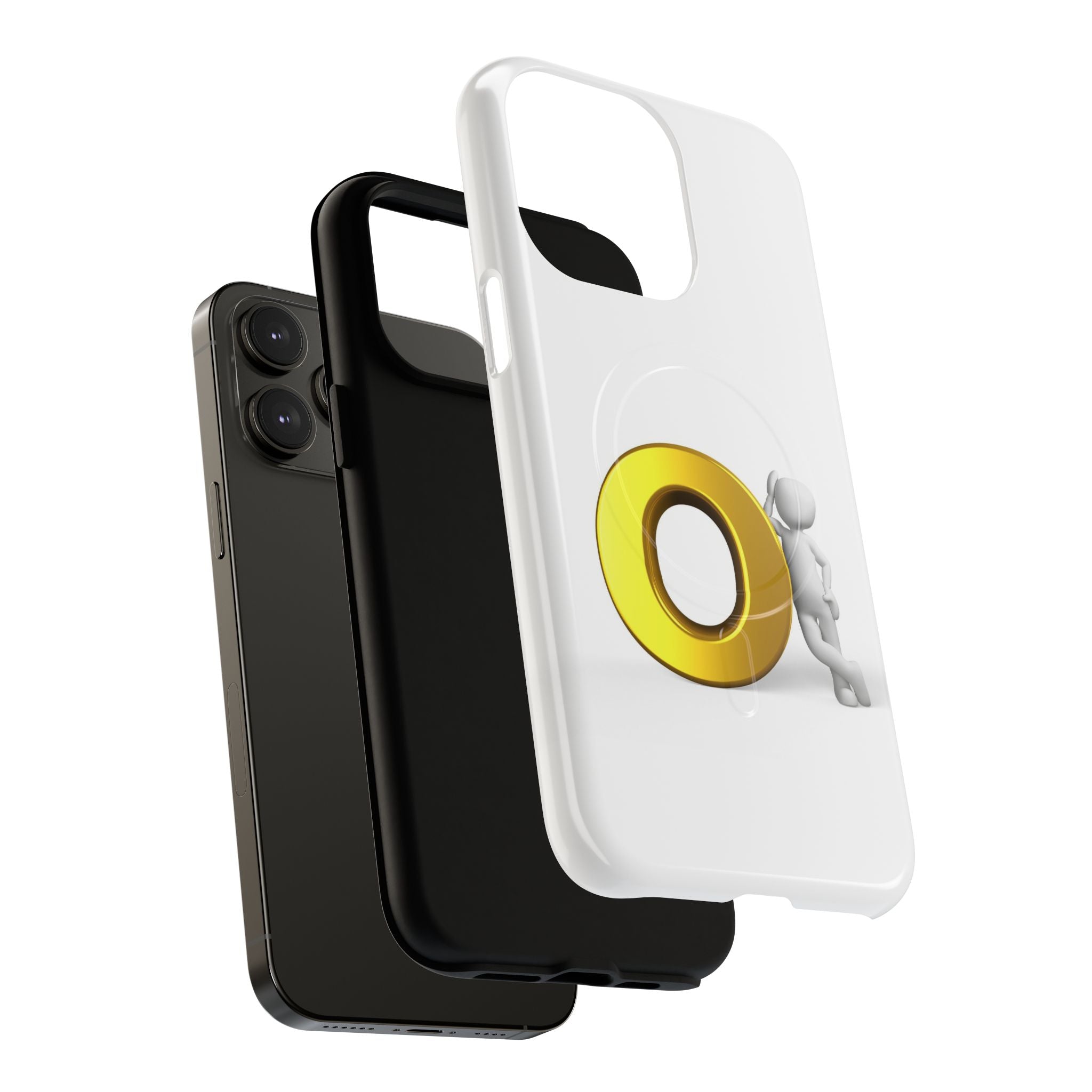 3D Gold Letter O Character phone case | Tough Magnetic Case, magnetic compatible