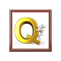 Gold Letter Q Monogram Jewelry Box | Initial Keepsake Storage