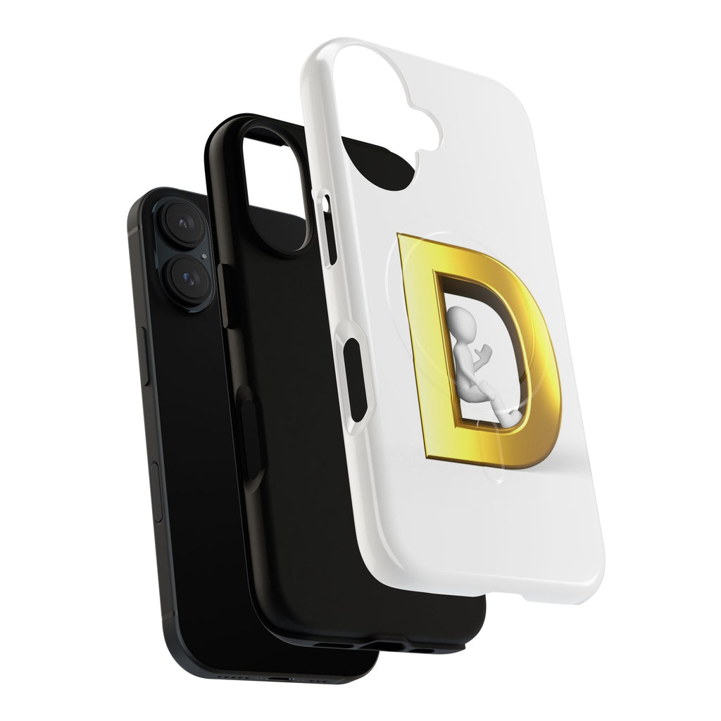 Gold Letter D Monogram Phone Case | Tough Magnetic Case