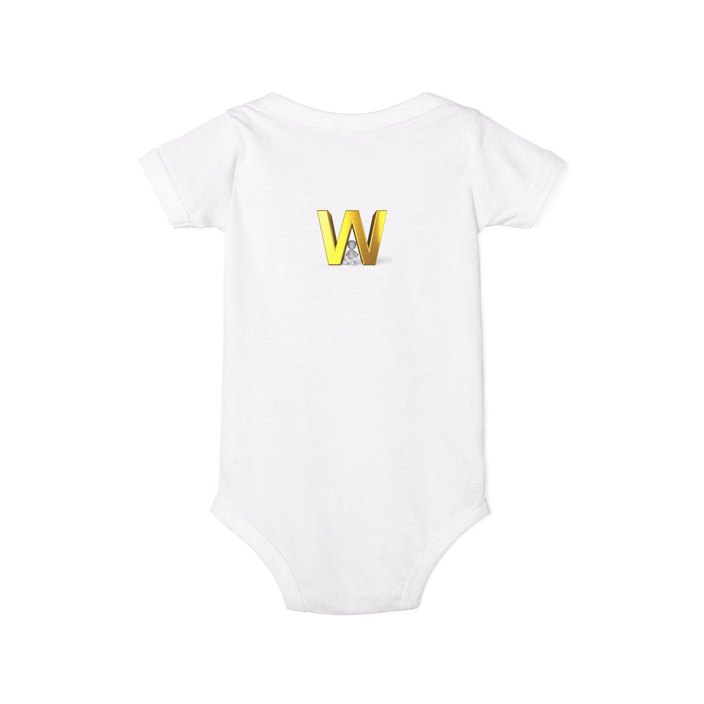 Gold Letter W Monogram Infant One Piece | Baby Bodysuit
