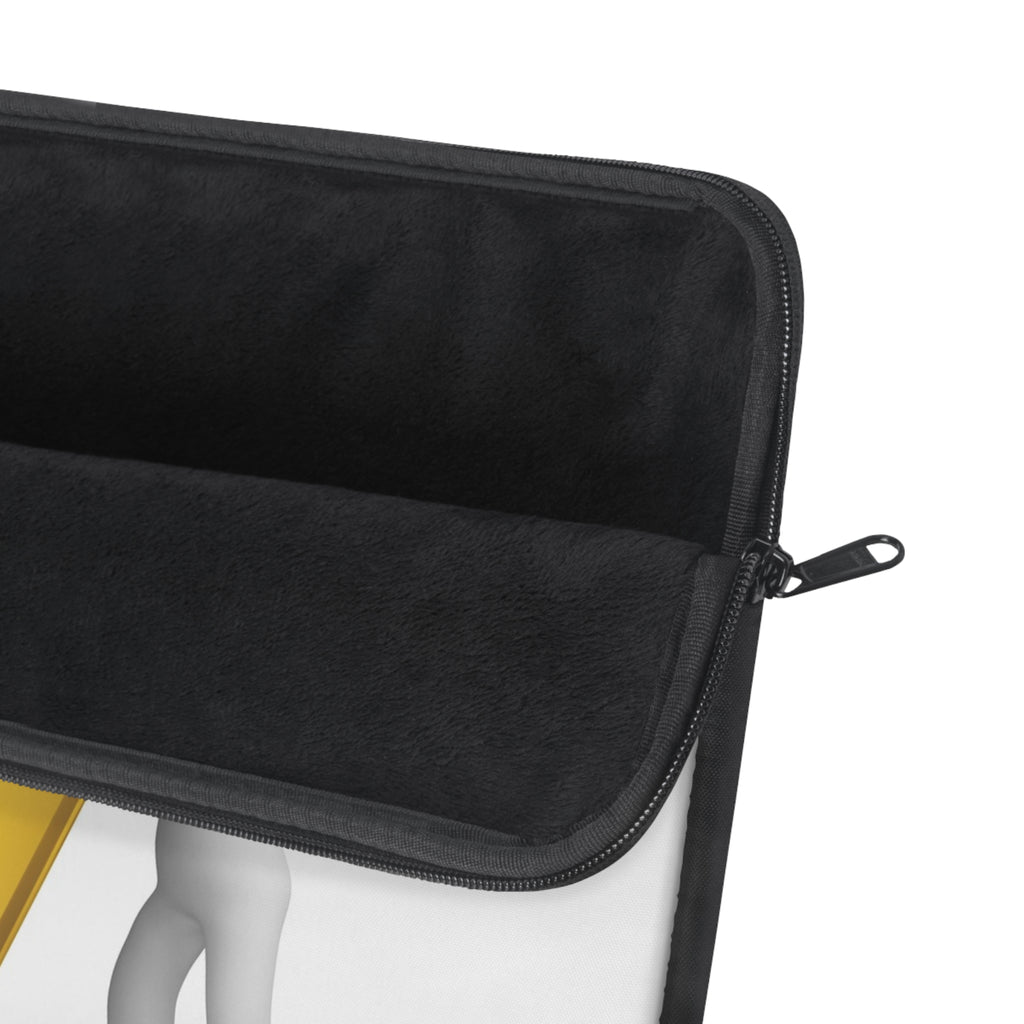 Yellow Letter Y Monogram Laptop Sleeve | 3D Character Initial Design