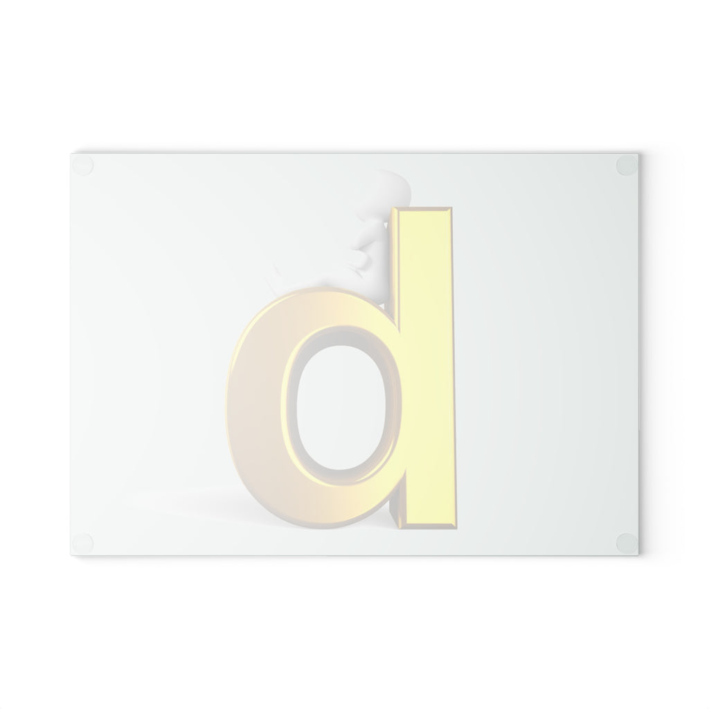 Gold 3D Letter B Cutting Board | Glass