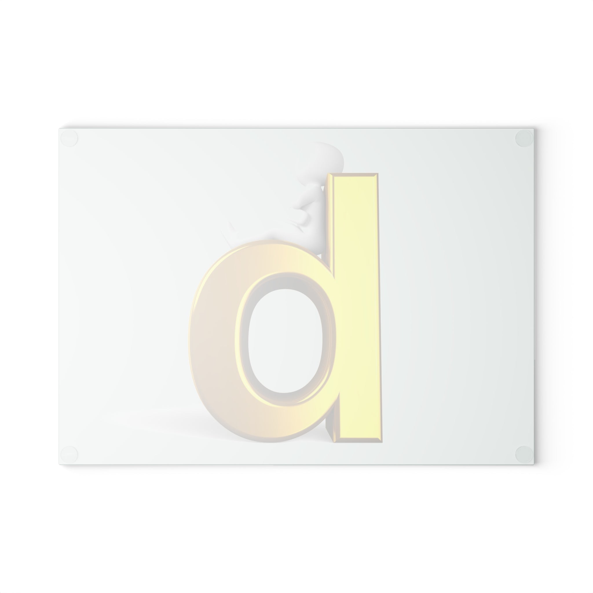 Gold 3D Letter B Cutting Board | Glass