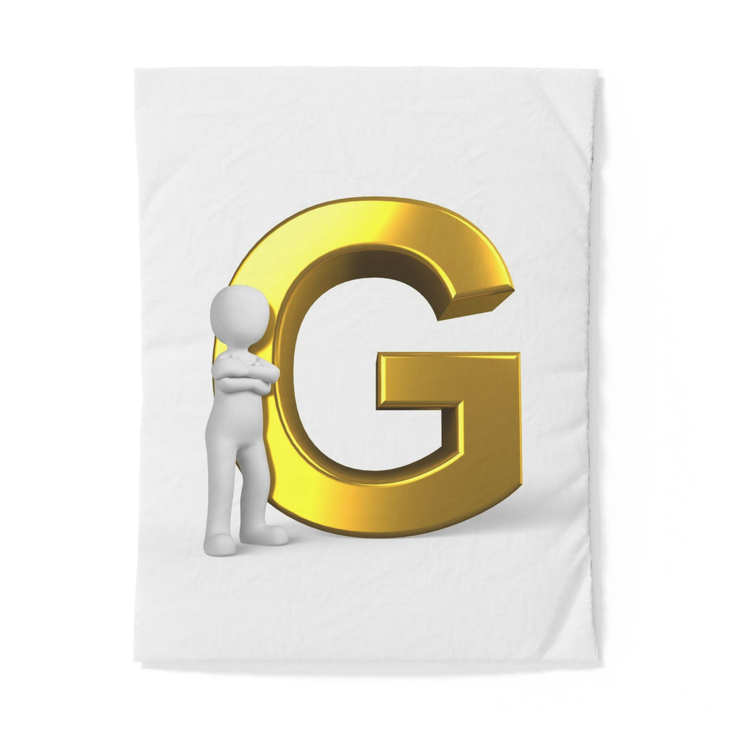 Gold Letter G Duvet Cover | Initial Monogram Bedding