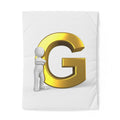 Gold Letter G Duvet Cover | Initial Monogram Bedding