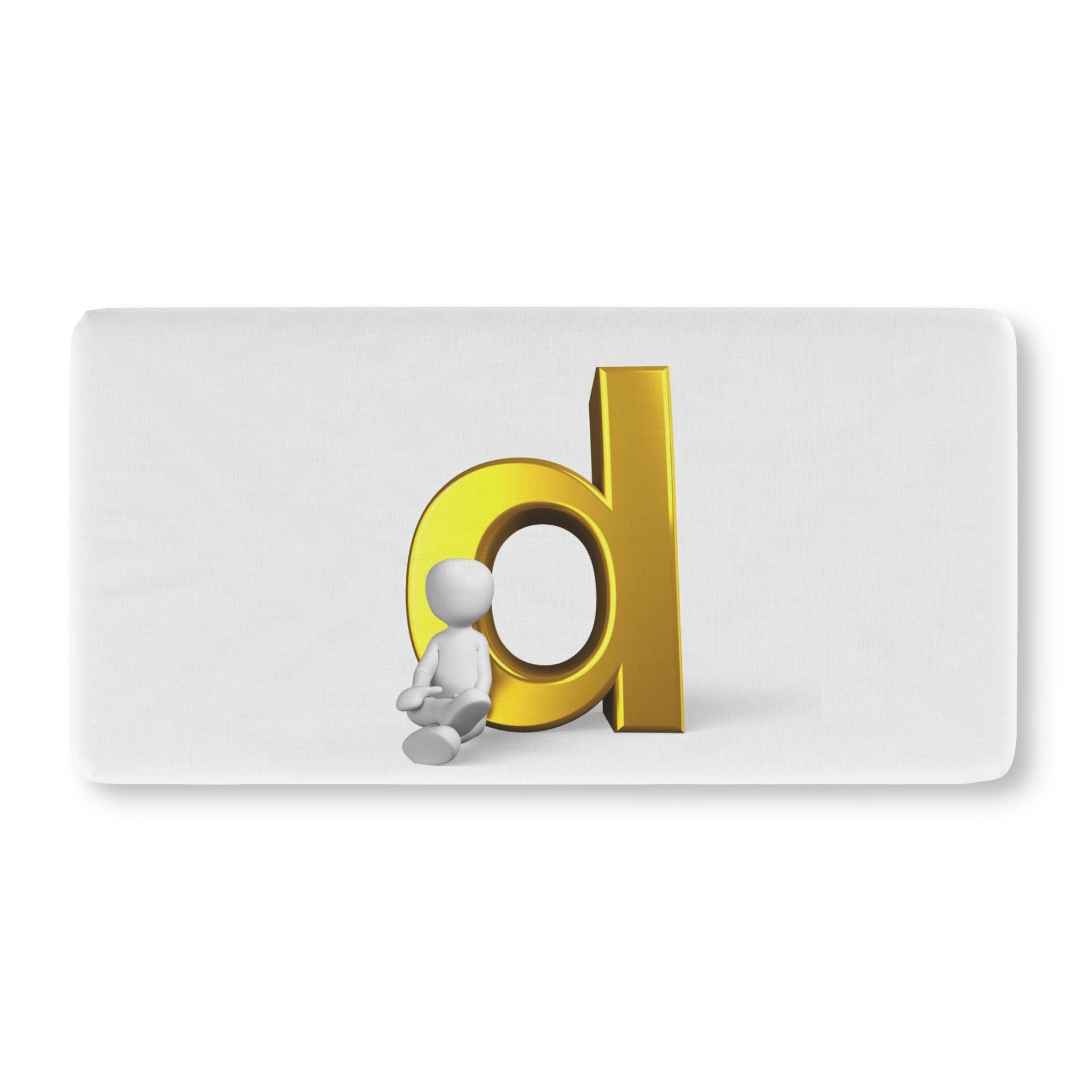 D minuscule Drap de Berceau Alphabet | Drap-housse de Berceau Bébé