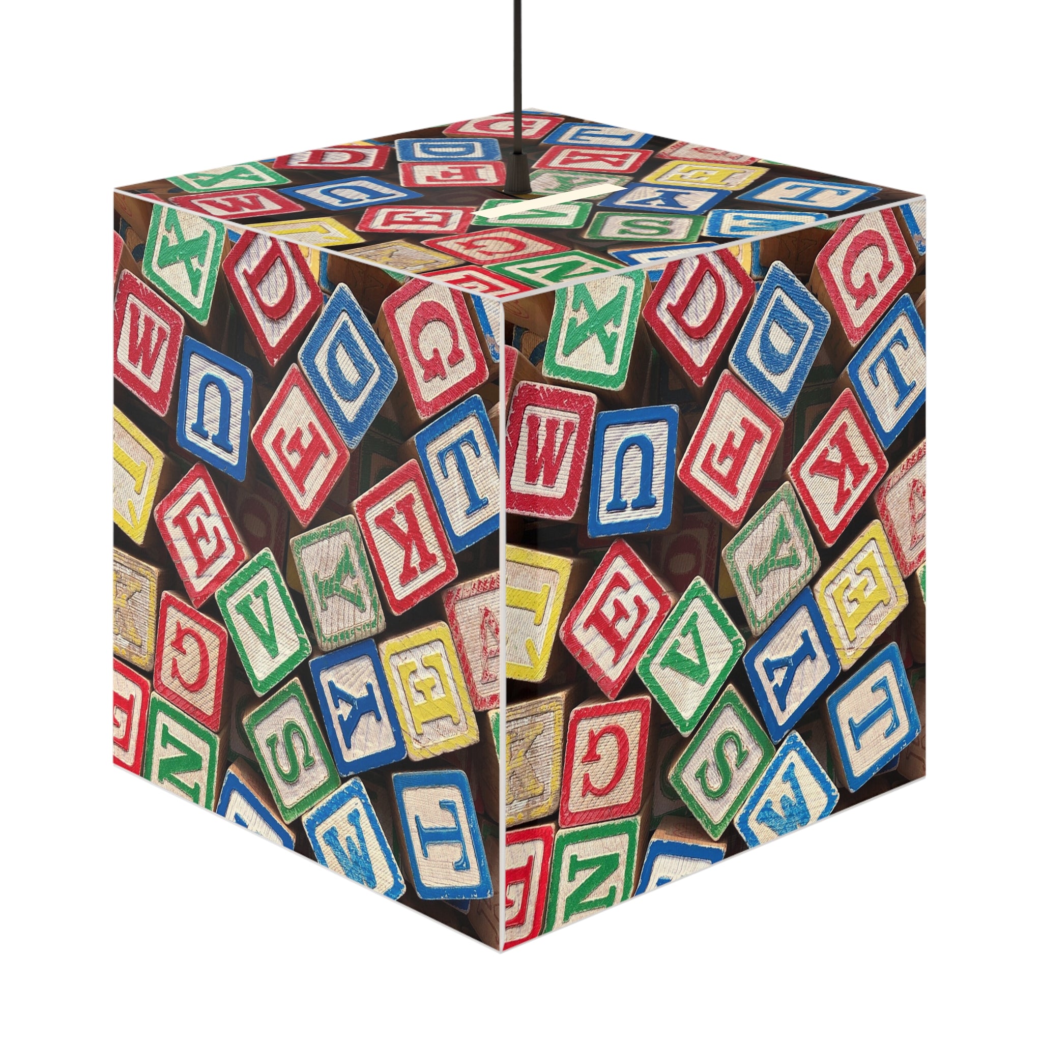 Lampe cube lumineux Blocs Alphabet | Décoration colorée pour chambre d'enfant