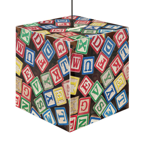 Lampe cube lumineux Blocs Alphabet | Décoration colorée pour chambre d'enfant