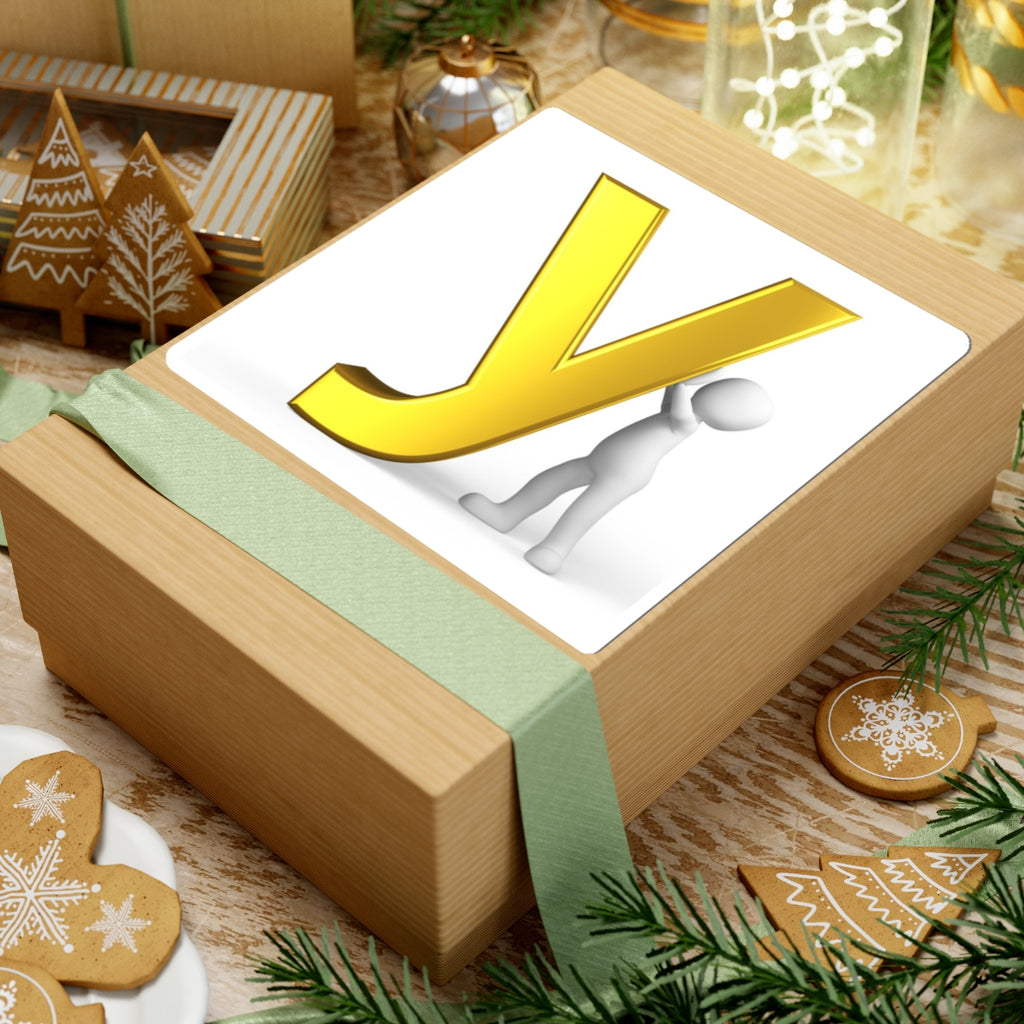 Yellow 3D Letter Y Sticker