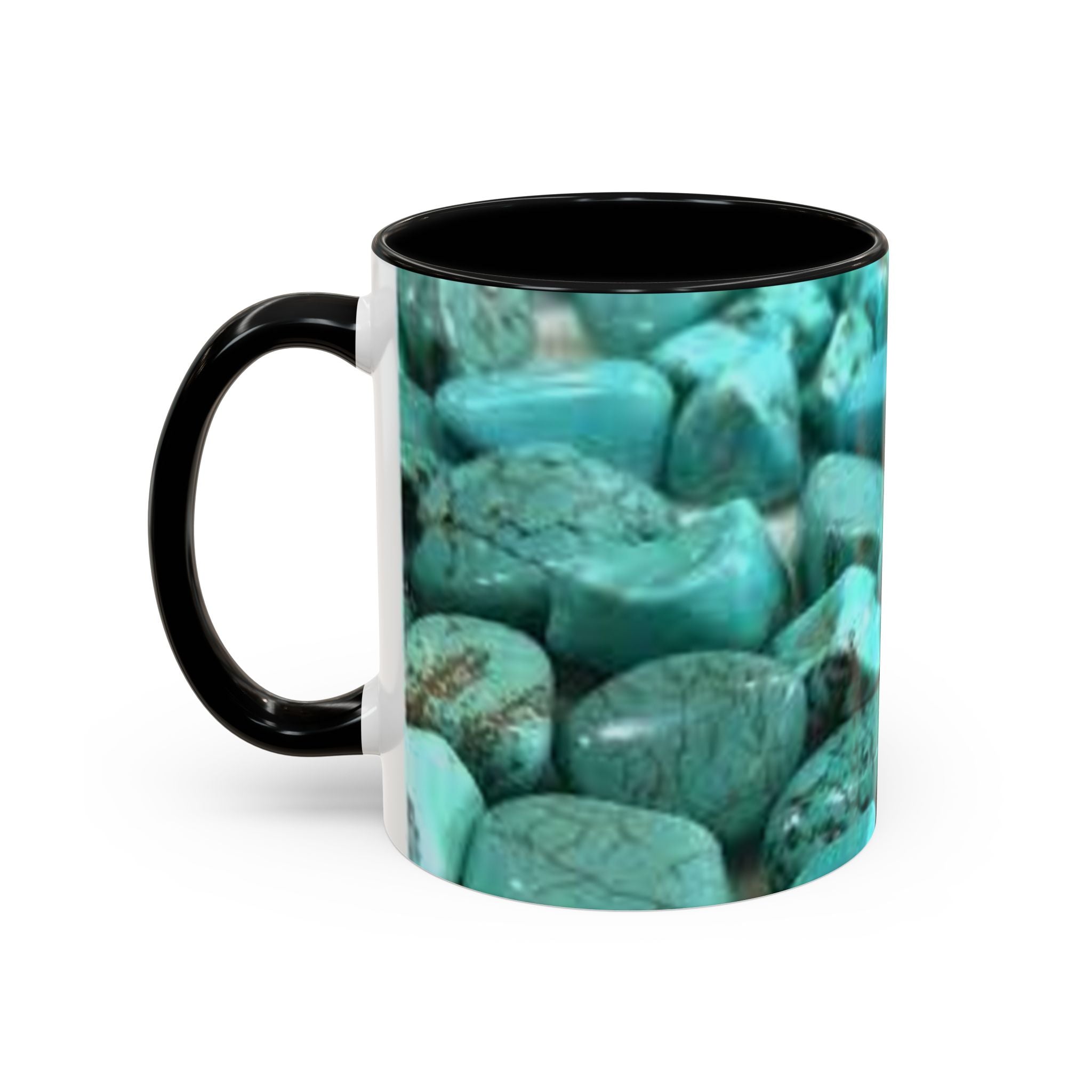 Turquoise Gemstones Accent Coffee Mug | 11oz 15oz