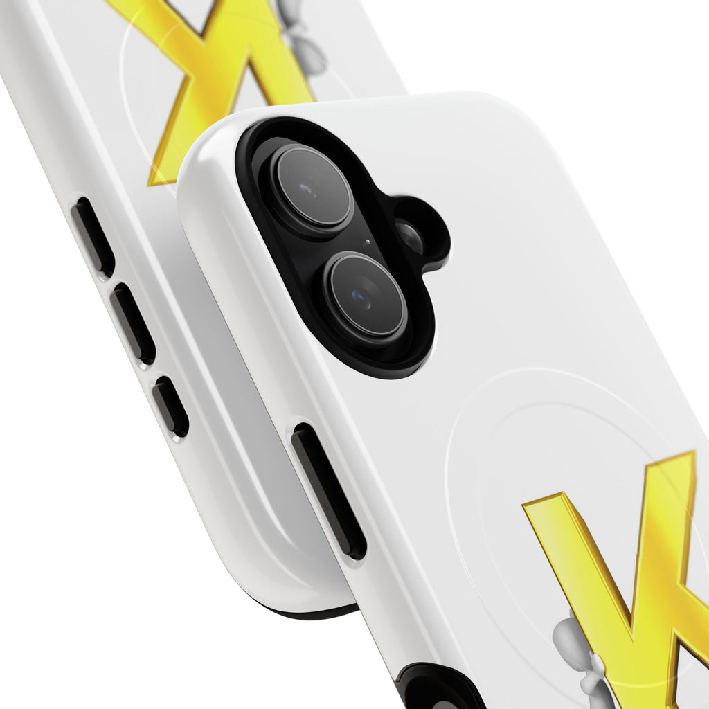 Yellow K Letter Phone Case | Tough Magnetic Case, Monogram Initial K