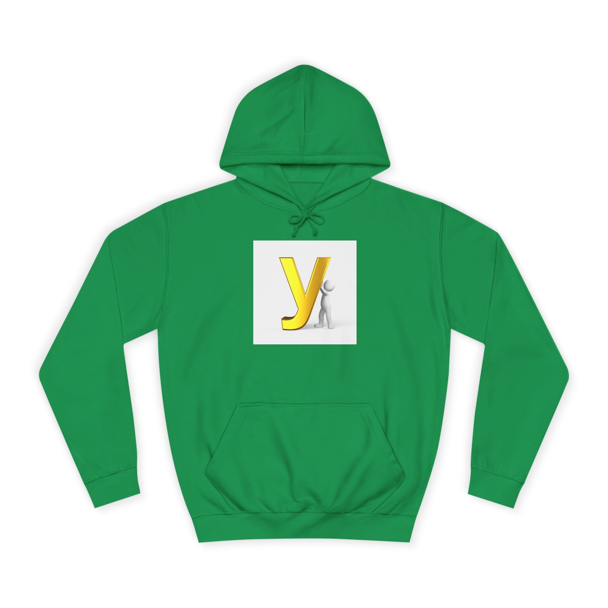Sweat à capuche jaune 3D lettre Y | Sweat-shirt initial monogramme universitaire
