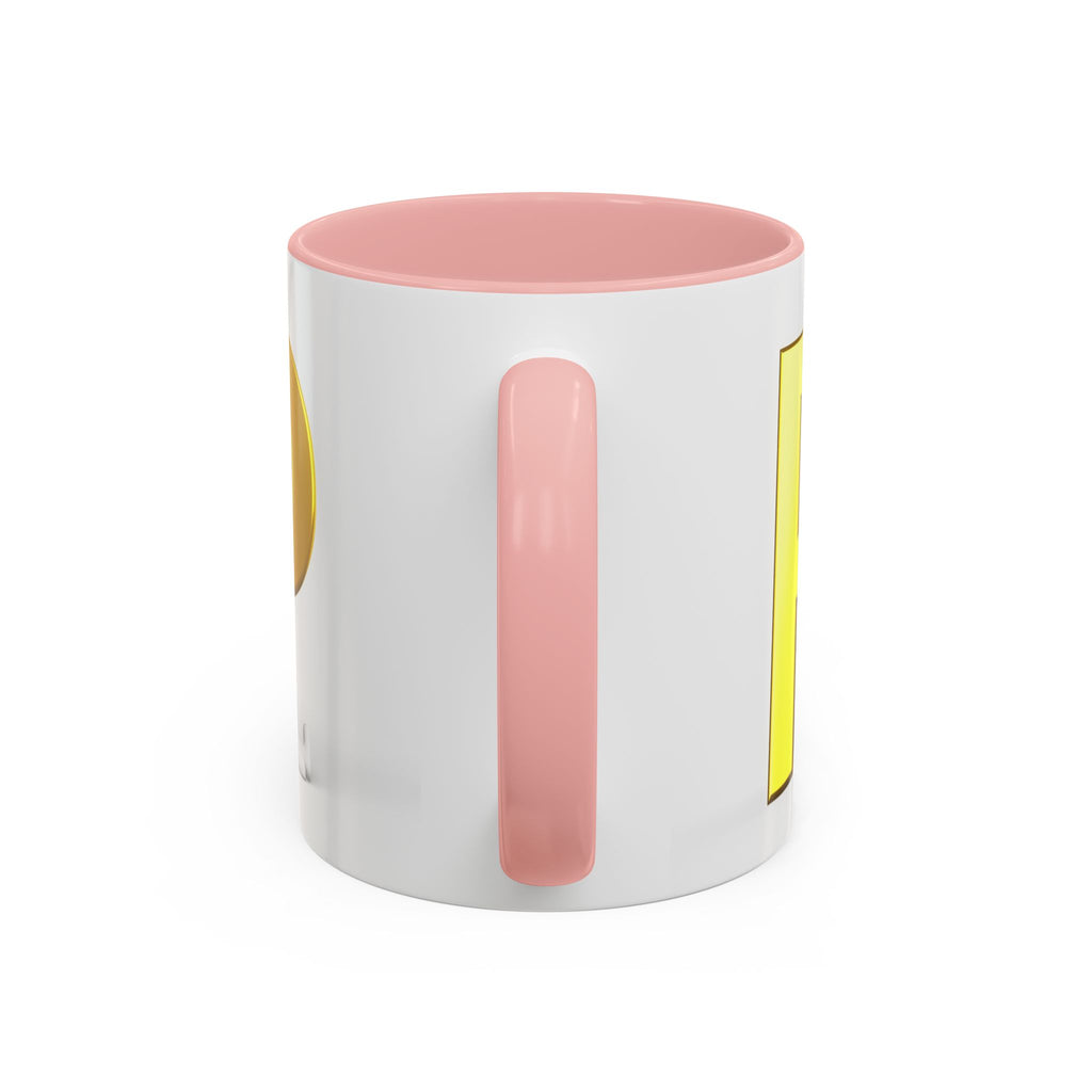 Mug Lettre P dorée avec silhouette relaxante | Mug à café avec anse colorée 325 ml 445 ml