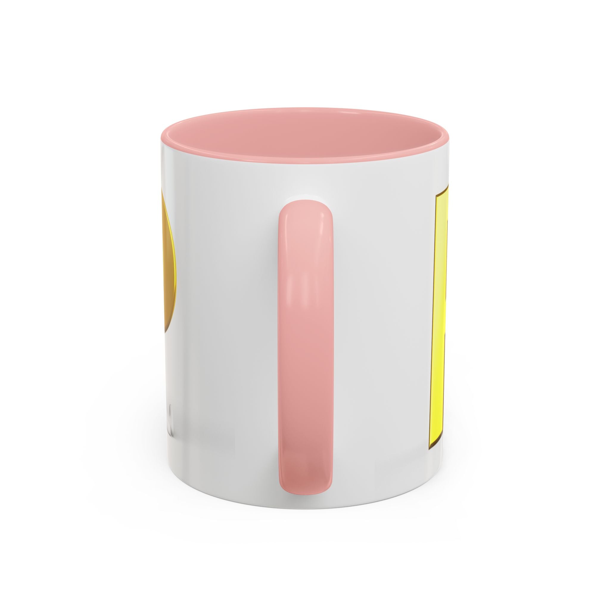 Mug Lettre P dorée avec silhouette relaxante | Mug à café avec anse colorée 325 ml 445 ml