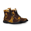 Ethereum Crypto Logo Boots | Fur Lined Leather Boots