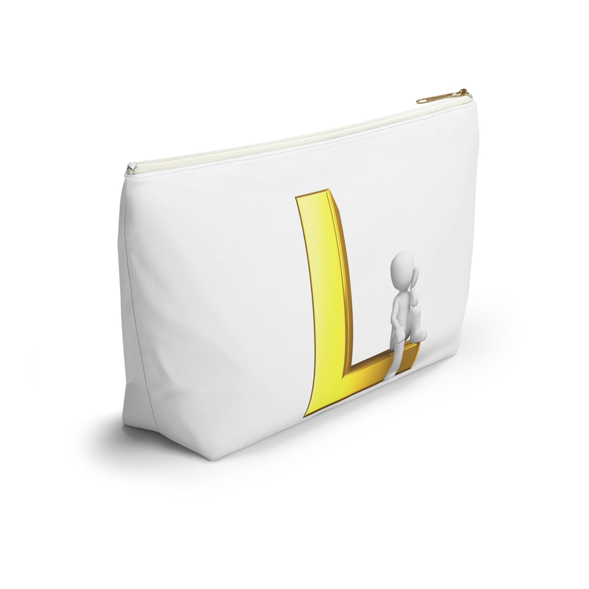 3D Letter L with Sitting Figure Accessory Pouch