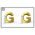 Gold Letter G Monogram Tablet Folio Case | Initial G Cover