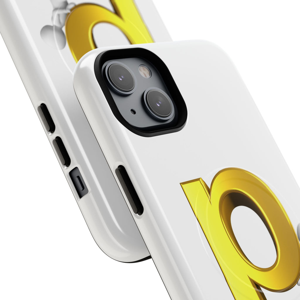 3D Gold Letter P Phone Case | Tough Magnetic Phone Case