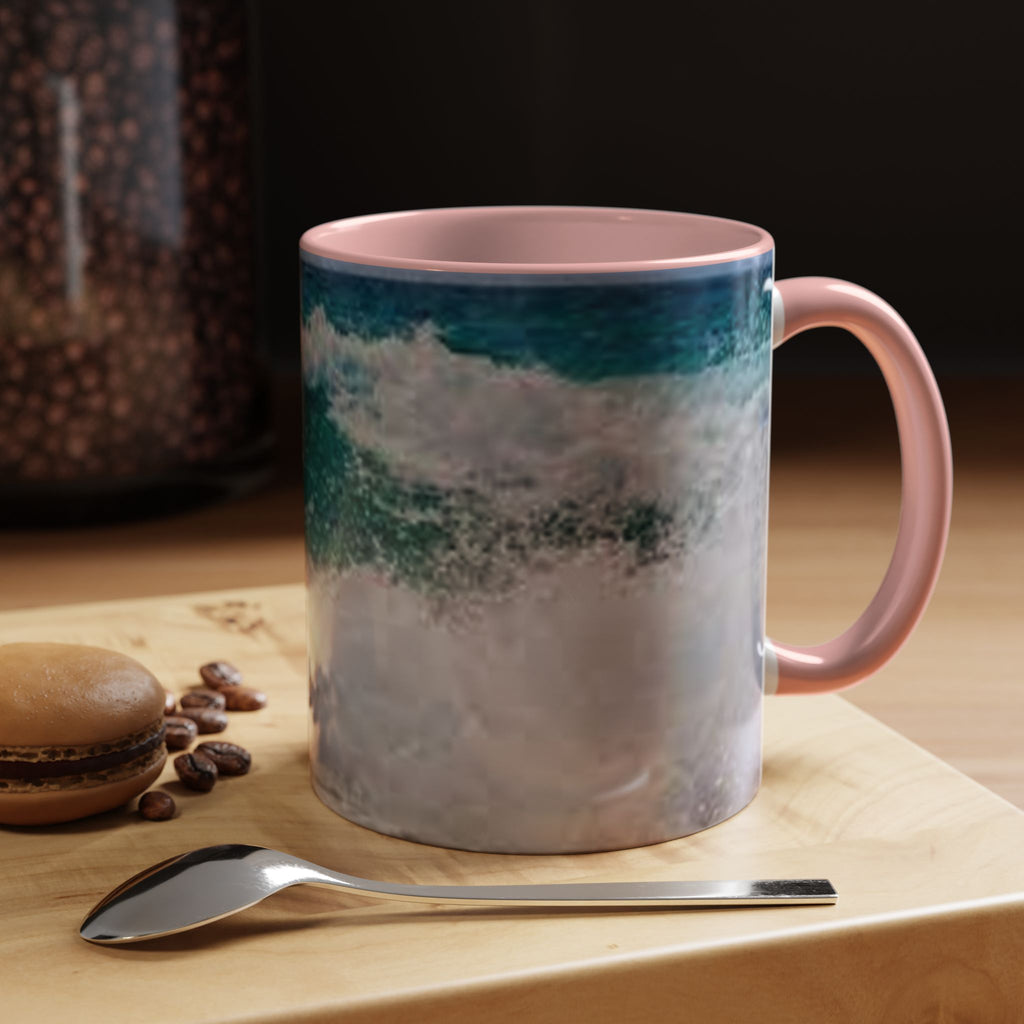 Ocean Wave Accent Coffee Mug | Beach Wave Photo Mug