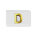 Gold Letter D with Baby Silhouette Baby Fitted Crib Sheet | Monogram Nursery