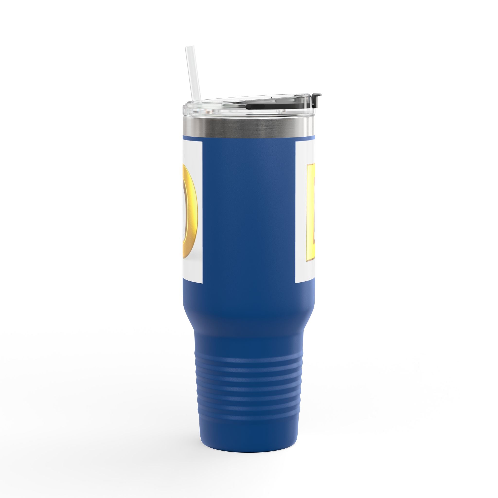 Mug de voyage monogramme D doré | Gobelet isotherme 40 oz