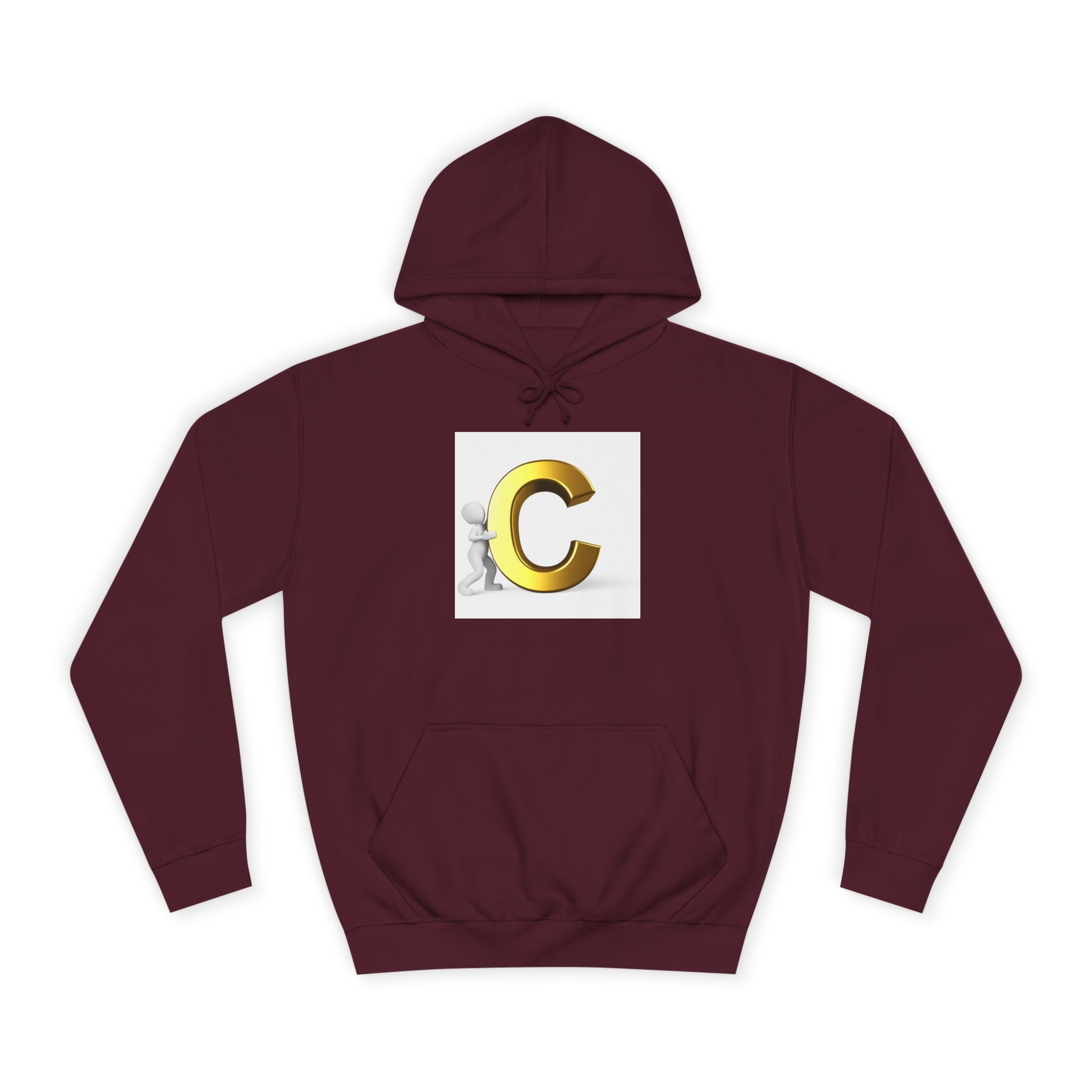 Gold Letter C Hoodie | Monogram Initial C Sweatshirt