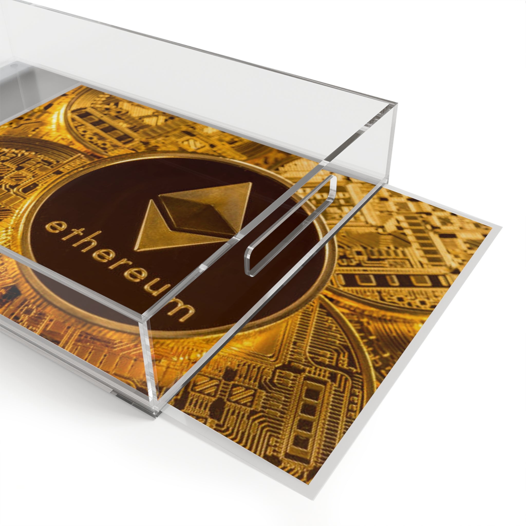 Ethereum Coin Acrylic Serving Tray | Crypto Cryptocurrency Decor