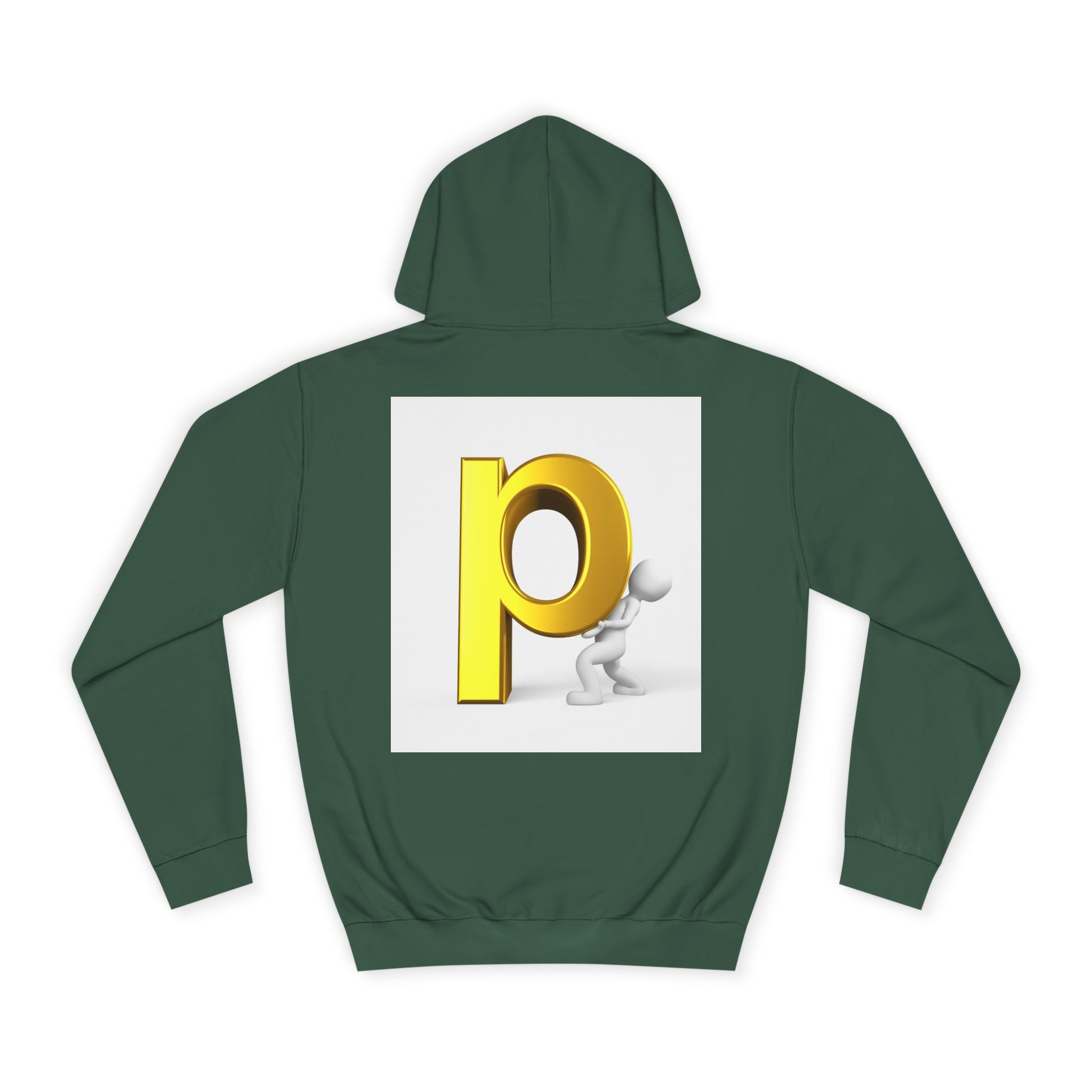 3D Letter P Character Hoodie | Initial P Monogram Pullover