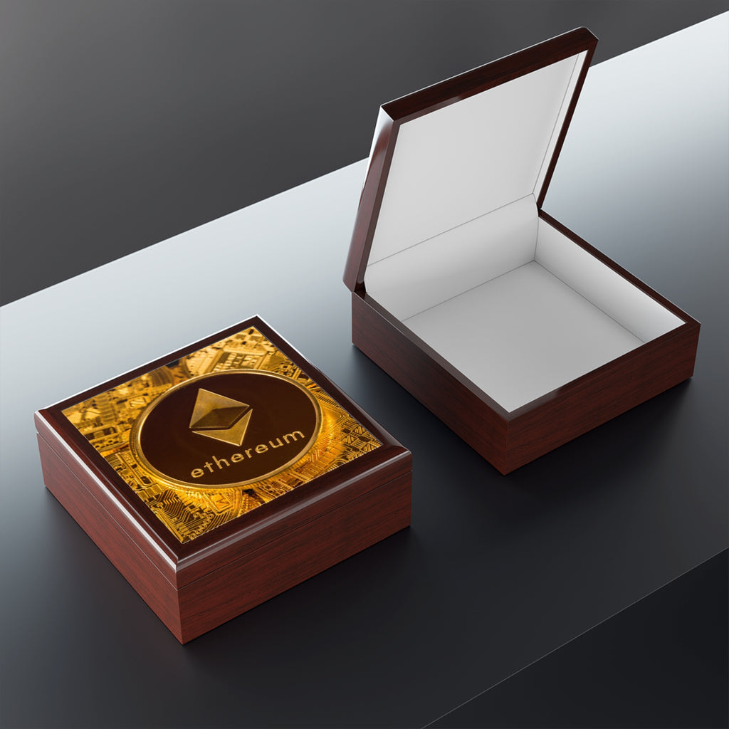 Ethereum Coin Jewelry Box | Crypto Crypto-themed Trinket Box, Blockchain Design