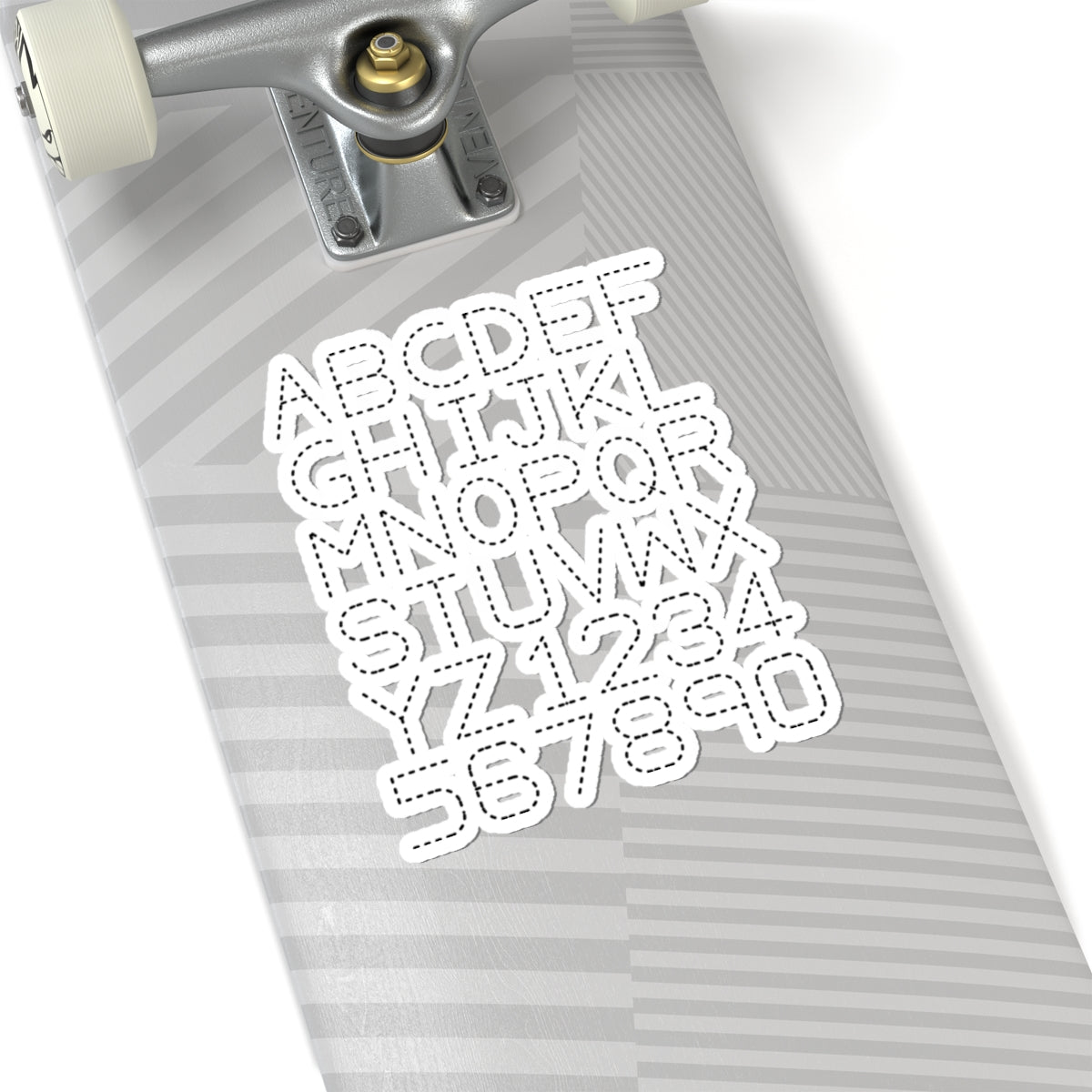Dotted Outline Alphabet & Numbers Kiss-Cut Stickers | Alphabet Sticker Sheet