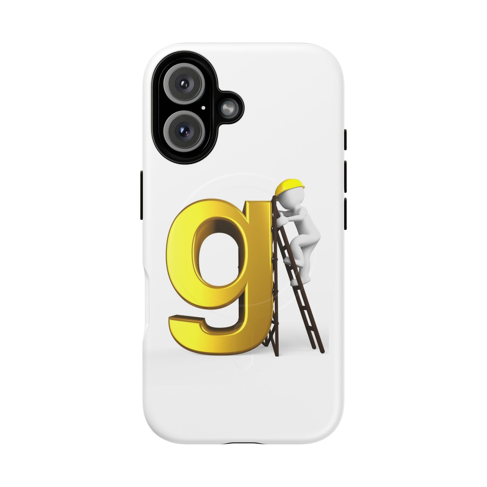 Coque de téléphone de construction Lettre G dorée | Coque magnétique robuste