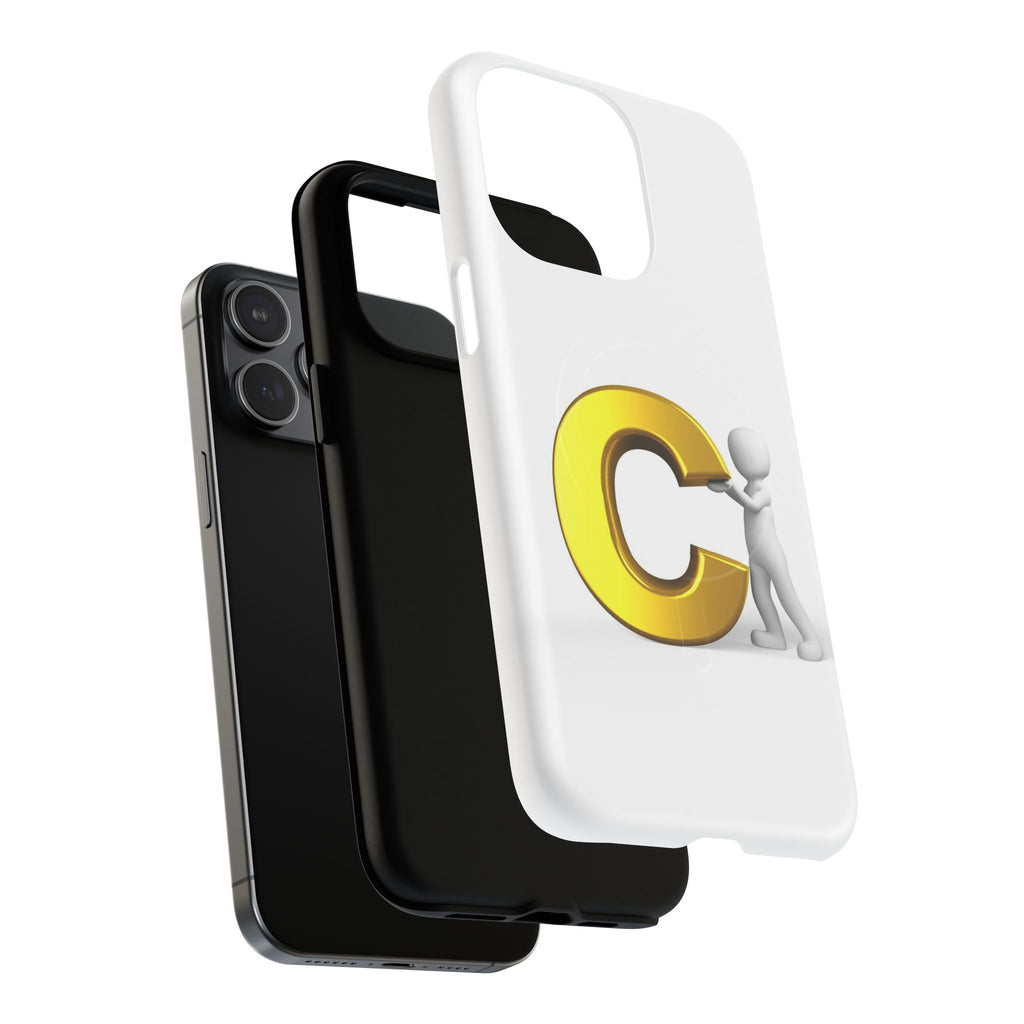 Gold Letter C Monogram Phone Case | Magnetic Tough Case