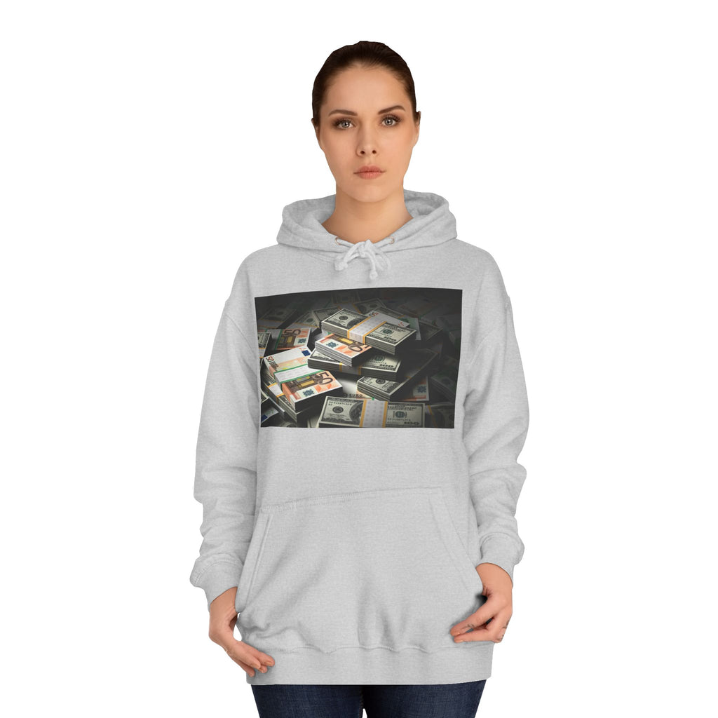 Stacked Cash Money Hoodie | Vintage Banknote Print, Stacks of Dollars